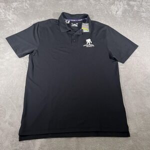 Under Armour Polo Shirt Mens Large Black Wounded Warrior Project HeatGear